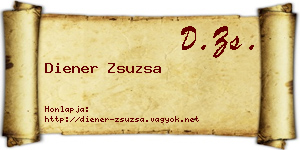 Diener Zsuzsa névjegykártya